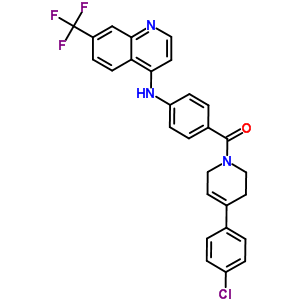 71916-44-4  N-(4-{[4-(4-chlorophenyl)-3,6-dihydropyridin-1(2H)-yl]carbonyl}phenyl)-7-(trifluoromethyl)quinolin-4-amine