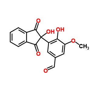 71917-38-9  4-hydroxy-3-(2-hydroxy-1,3-dioxo-2,3-dihydro-1H-inden-2-yl)-5-methoxybenzaldehyde