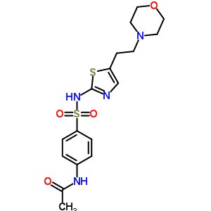 71933-38-5  N-(4-{[5-(2-morpholin-4-ylethyl)-1,3-thiazol-2-yl]sulfamoyl}phenyl)acetamide