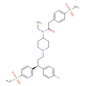 733735-95-0  Benzeneacetamide,N-ethyl-N-[1-[(3S)-3-(4-fluorophenyl)-3-[4-(methylsulfonyl)phenyl]propyl]-4-piperidinyl]-4-(methylsulfonyl)-