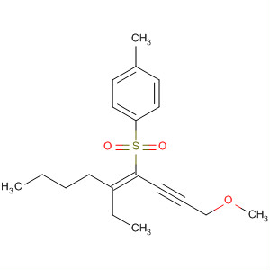 733775-02-5  Benzene,1-[[(1Z)-2-ethyl-1-(3-methoxy-1-propynyl)-1-hexenyl]sulfonyl]-4-methyl-