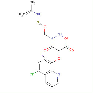 73511-45-2  Acetic acid, [(5-chloro-7-iodo-8-quinolinyl)oxy]-,2-[(2-propenylamino)thioxomethyl]hydrazide