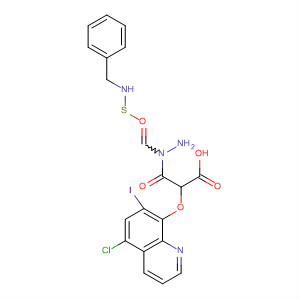 73511-49-6  Acetic acid, [(5-chloro-7-iodo-8-quinolinyl)oxy]-,2-[[(phenylmethyl)amino]thioxomethyl]hydrazide