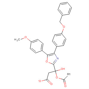 735266-08-7  2-Oxazolemethanol, 5-(4-methoxyphenyl)-4-[4-(phenylmethoxy)phenyl]-,acetate (ester)
