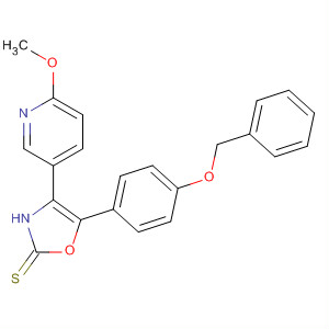 735268-14-1  2(3H)-Oxazolethione,4-(6-methoxy-3-pyridinyl)-5-[4-(phenylmethoxy)phenyl]-