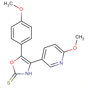 735268-37-8  2(3H)-Oxazolethione, 5-(4-methoxyphenyl)-4-(6-methoxy-3-pyridinyl)-