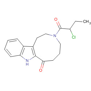 73609-01-5  Azonino[5,4-b]indol-7(2H)-one,3-(2-chloro-1-oxobutyl)-1,3,4,5,6,8-hexahydro-