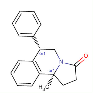 73691-11-9  Pyrrolo[2,1-a]isoquinolin-3(2H)-one,1,5,6,10b-tetrahydro-10b-methyl-6-phenyl-, cis-