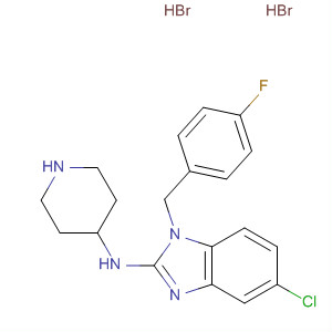 73734-22-2  1H-Benzimidazol-2-amine,5-chloro-1-[(4-fluorophenyl)methyl]-N-4-piperidinyl-, dihydrobromide