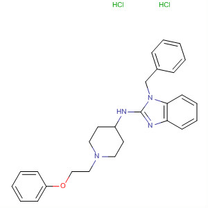 73734-28-8  1H-Benzimidazol-2-amine,N-[1-(2-phenoxyethyl)-4-piperidinyl]-1-(phenylmethyl)-, dihydrochloride