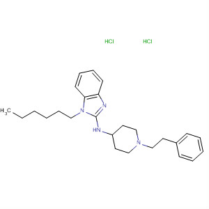 73734-36-8  1H-Benzimidazol-2-amine, 1-hexyl-N-[1-(2-phenylethyl)-4-piperidinyl]-,dihydrochloride