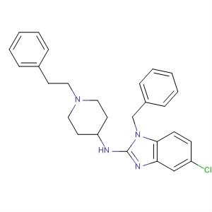 73735-04-3  1H-Benzimidazol-2-amine,5-chloro-N-[1-(2-phenylethyl)-4-piperidinyl]-1-(phenylmethyl)-