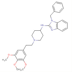 73735-54-3  1H-Benzimidazol-2-amine,1-(phenylmethyl)-N-[1-[2-(3,4,5-trimethoxyphenyl)ethyl]-4-piperidinyl]-