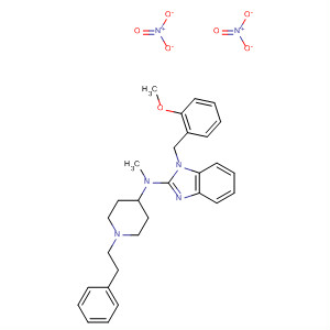 73736-23-9  1H-Benzimidazol-2-amine,1-[(2-methoxyphenyl)methyl]-N-methyl-N-[1-(2-phenylethyl)-4-piperidinyl]-, dinitrate