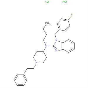 73736-44-4  1H-Benzimidazol-2-amine,N-butyl-1-[(4-fluorophenyl)methyl]-N-[1-(2-phenylethyl)-4-piperidinyl]-,dihydrochloride