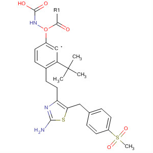 737824-72-5  Carbamic acid,[4-[2-[2-amino-5-[[4-(methylsulfonyl)phenyl]methyl]-4-thiazolyl]ethyl]phenyl]-, 1,1-dimethylethyl ester