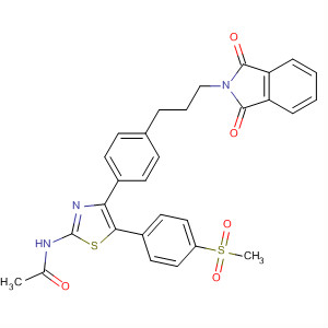 737825-06-8  Acetamide,N-[4-[4-[3-(1,3-dihydro-1,3-dioxo-2H-isoindol-2-yl)propyl]phenyl]-5-[4-(methylsulfonyl)phenyl]-2-thiazolyl]-