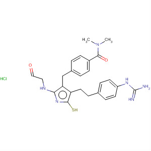 737825-30-8  Benzamide,4-[[2-(acetylamino)-4-[2-[4-[(aminoiminomethyl)amino]phenyl]ethyl]-5-thiazolyl]methyl]-N,N-dimethyl-, monohydrochloride