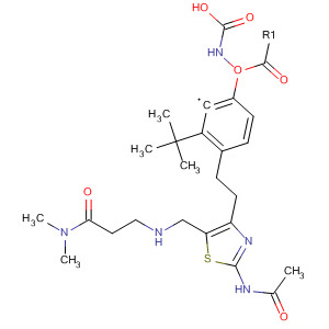 737825-57-9  Carbamic acid,[4-[2-[2-(acetylamino)-5-[[[3-(dimethylamino)-3-oxopropyl]amino]carbonyl]-4-thiazolyl]ethyl]phenyl]-, 1,1-dimethylethyl ester