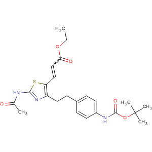 737826-93-6  2-Propenoic acid,3-[2-(acetylamino)-4-[2-[4-[[(1,1-dimethylethoxy)carbonyl]amino]phenyl]ethyl]-5-thiazolyl]-, ethyl ester