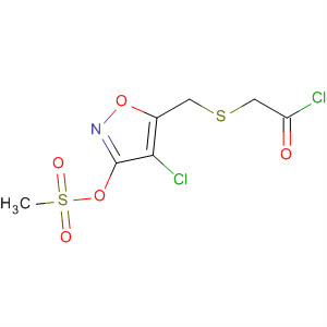 73912-08-0  Acetyl chloride,[[[4-chloro-3-[(methylsulfonyl)oxy]-5-isoxazolyl]methyl]thio]-