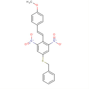 740857-97-0  Benzene,2-[(1E)-2-(4-methoxyphenyl)ethenyl]-1,3-dinitro-5-[(phenylmethyl)thio]-