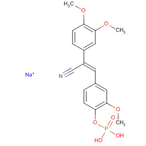 741738-42-1  2-Propenenitrile,2-(3,4-dimethoxyphenyl)-3-[3-methoxy-4-(phosphonooxy)phenyl]-,monosodium salt, (2Z)-