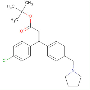 742085-18-3  2-Propenoic acid, 3-(4-chlorophenyl)-3-[4-(1-pyrrolidinylmethyl)phenyl]-,1,1-dimethylethyl ester, (2Z)-