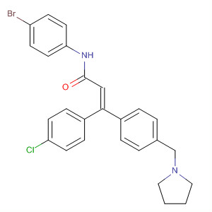 742085-39-8  2-Propenamide,N-(4-bromophenyl)-3-(4-chlorophenyl)-3-[4-(1-pyrrolidinylmethyl)phenyl]-, (2Z)-
