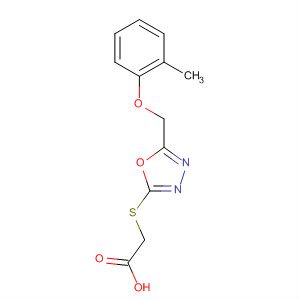 74228-71-0  Acetic acid, [[5-[(2-methylphenoxy)methyl]-1,3,4-oxadiazol-2-yl]thio]-