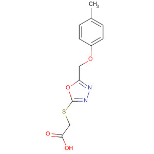 74228-72-1  Acetic acid, [[5-[(4-methylphenoxy)methyl]-1,3,4-oxadiazol-2-yl]thio]-