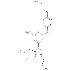 74246-36-9  2-Pyrimidinamine,N-(4-butylphenyl)-4-(4-ethyl-3,5-dipropyl-1H-pyrazol-1-yl)-6-methyl-