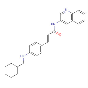 742696-13-5  2-Propenamide, 3-[4-(cyclohexylmethylamino)phenyl]-N-3-quinolinyl-