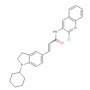 742697-40-1  2-Propenamide,N-(2-chloro-3-quinolinyl)-3-(1-cyclohexyl-2,3-dihydro-1H-indol-5-yl)-