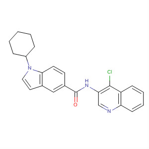 742697-43-4  1H-Indole-5-carboxamide, N-(4-chloro-3-quinolinyl)-1-cyclohexyl-