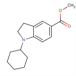 742698-84-6  1H-Indole-5-carboxylic acid, 1-cyclohexyl-2,3-dihydro-, methyl ester