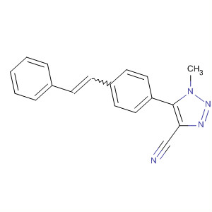 74336-21-3  1H-1,2,3-Triazole-4-carbonitrile, 1-methyl-5-[4-(2-phenylethenyl)phenyl]-