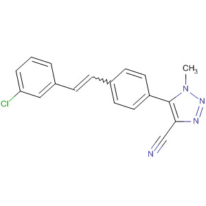 74336-22-4  1H-1,2,3-Triazole-4-carbonitrile,5-[4-[2-(3-chlorophenyl)ethenyl]phenyl]-1-methyl-