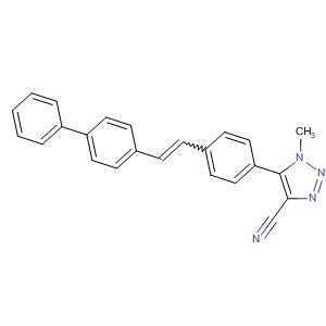 74336-24-6  1H-1,2,3-Triazole-4-carbonitrile,5-[4-(2-[1,1'-biphenyl]-4-ylethenyl)phenyl]-1-methyl-