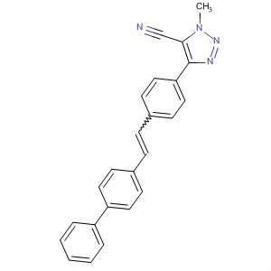 74336-26-8  1H-1,2,3-Triazole-5-carbonitrile,4-[4-(2-[1,1'-biphenyl]-4-ylethenyl)phenyl]-1-methyl-