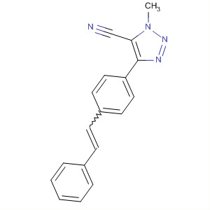 74336-29-1  1H-1,2,3-Triazole-5-carbonitrile, 1-methyl-4-[4-(2-phenylethenyl)phenyl]-