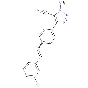 74336-31-5  1H-1,2,3-Triazole-5-carbonitrile,4-[4-[2-(3-chlorophenyl)ethenyl]phenyl]-1-methyl-