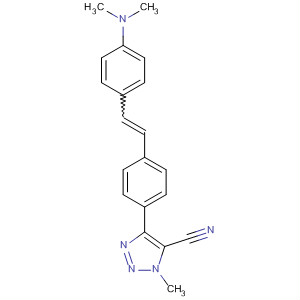 74336-33-7  1H-1,2,3-Triazole-5-carbonitrile,4-[4-[2-[4-(dimethylamino)phenyl]ethenyl]phenyl]-1-methyl-