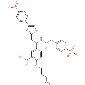 745832-65-9  Benzoic acid,2-butoxy-5-[1-[[[4-(methylsulfonyl)phenyl]acetyl]amino]-2-[4-(4-nitrophenyl)-1H-imidazol-2-yl]ethyl]-