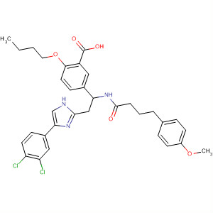745832-76-2  Benzoic acid,2-butoxy-5-[2-[4-(3,4-dichlorophenyl)-1H-imidazol-2-yl]-1-[[4-(4-methoxyphenyl)-1-oxobutyl]amino]ethyl]-