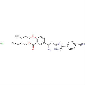 745832-87-5  Benzoic acid,5-[1-amino-2-[4-(4-cyanophenyl)-1H-imidazol-2-yl]ethyl]-2-butoxy-, butylester, monohydrochloride