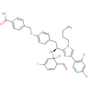 745833-37-8  Benzoic acid,4-[[4-[(2S)-2-[1-butyl-4-(2,4-dichlorophenyl)-1H-imidazol-2-yl]-2-[(2-chloro-4-fluorobenzoyl)amino]ethyl]phenoxy]methyl]-