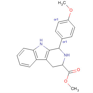 74620-53-4  1H-Pyrido[3,4-b]indole-3-carboxylic acid,2,3,4,9-tetrahydro-1-(4-methoxyphenyl)-, methyl ester, (1R,3S)-rel-