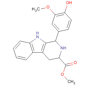 74620-55-6  1H-Pyrido[3,4-b]indole-3-carboxylic acid,2,3,4,9-tetrahydro-1-(4-hydroxy-3-methoxyphenyl)-, methyl ester, trans-