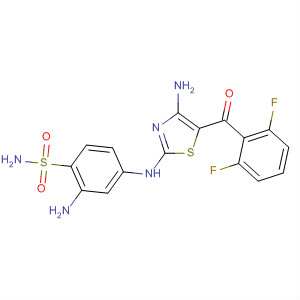 746625-97-8  Benzenesulfonamide,2-amino-4-[[4-amino-5-(2,6-difluorobenzoyl)-2-thiazolyl]amino]-